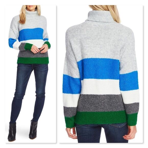 Vince Camuto Colorblock Turtleneck Sweater - Picture 2 of 6